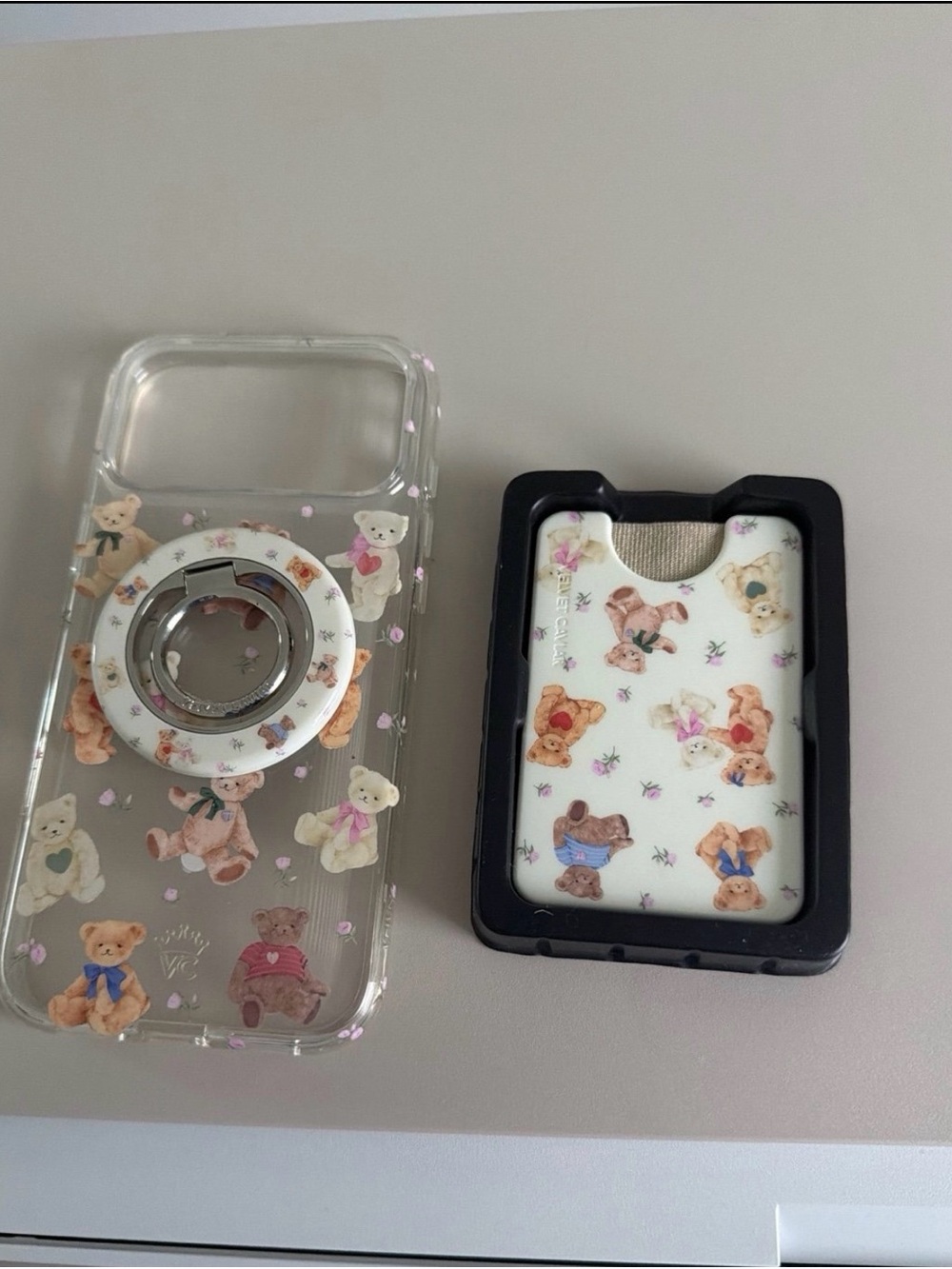 Velvet Caviar Clear Teddy Bear Phone Case